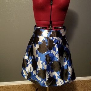 Banana Republic silky blue black skirt
